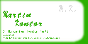 martin kontor business card